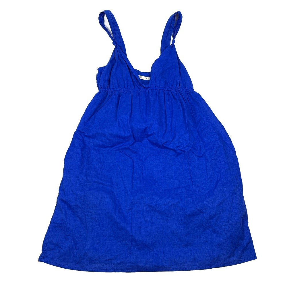Old Navy Empire Waist Sun Dress Womens Sz M Royal Blue Baby Doll Y2K Twilightcor